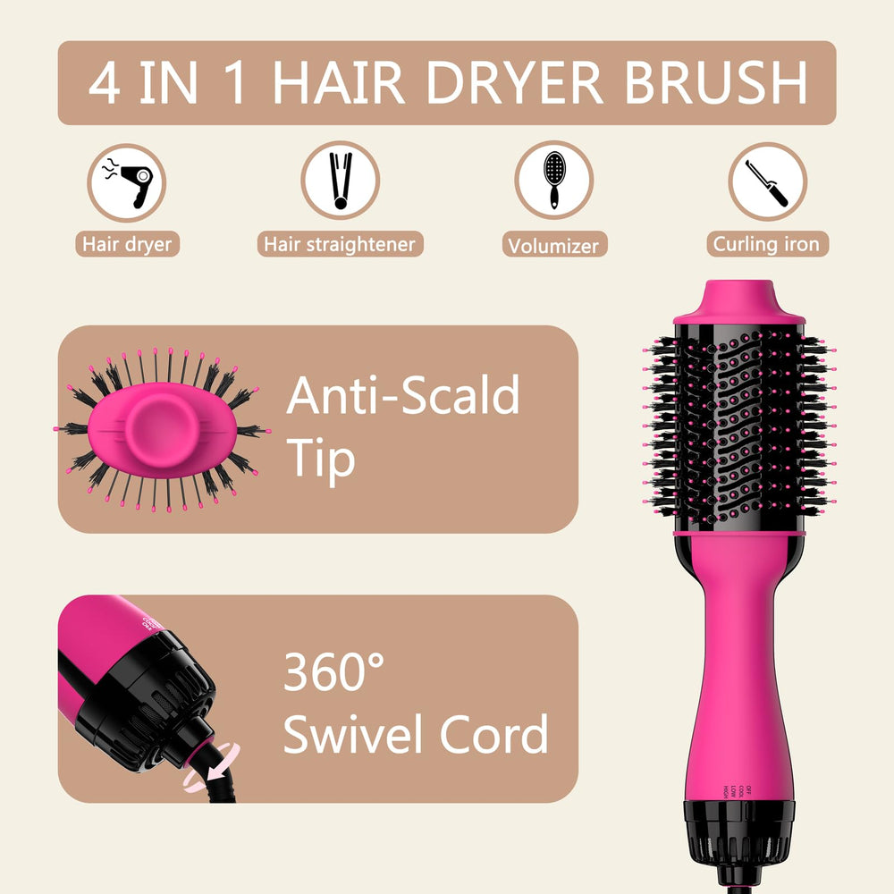 Umeely Hair Dryer Brush volume-boosting design adds body and bounce.