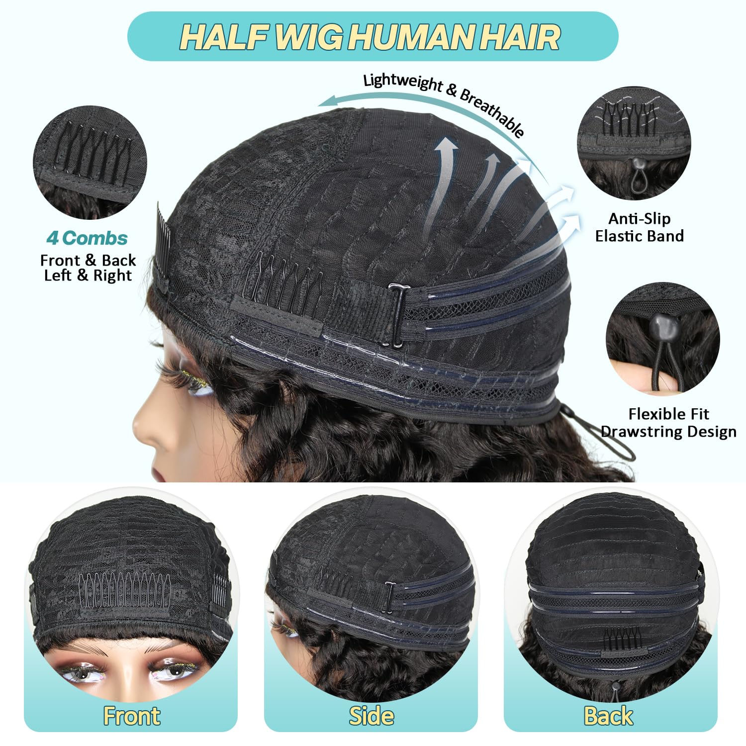 Close-up of UMEGIRL Burmese human hair texture for authentic curls