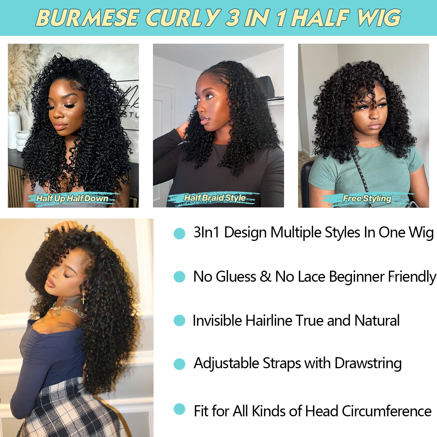 UMEGIRL seamless flip-over design facilitates easy, glue-free wear