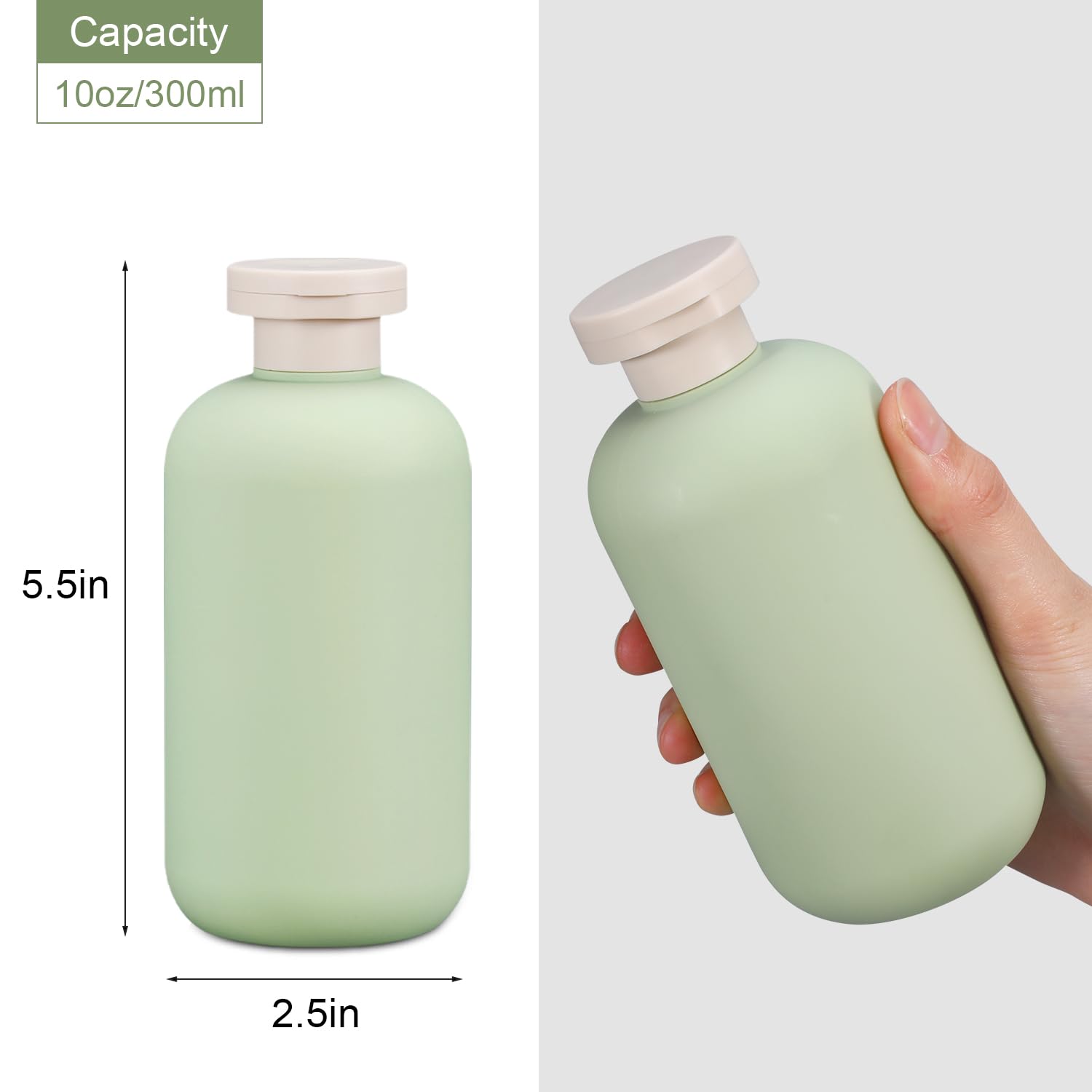 UMETASS 10oz travel container ideal for shampoo, conditioner, or lotion on the go.