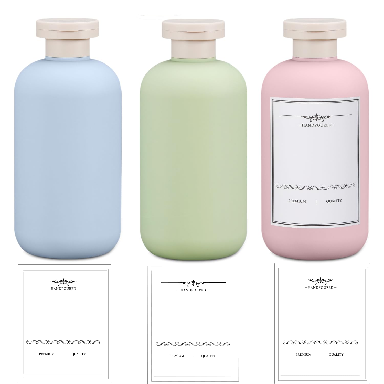 UMETASS 3-pack travel shampoo bottles with flip caps, compact and leak-free.