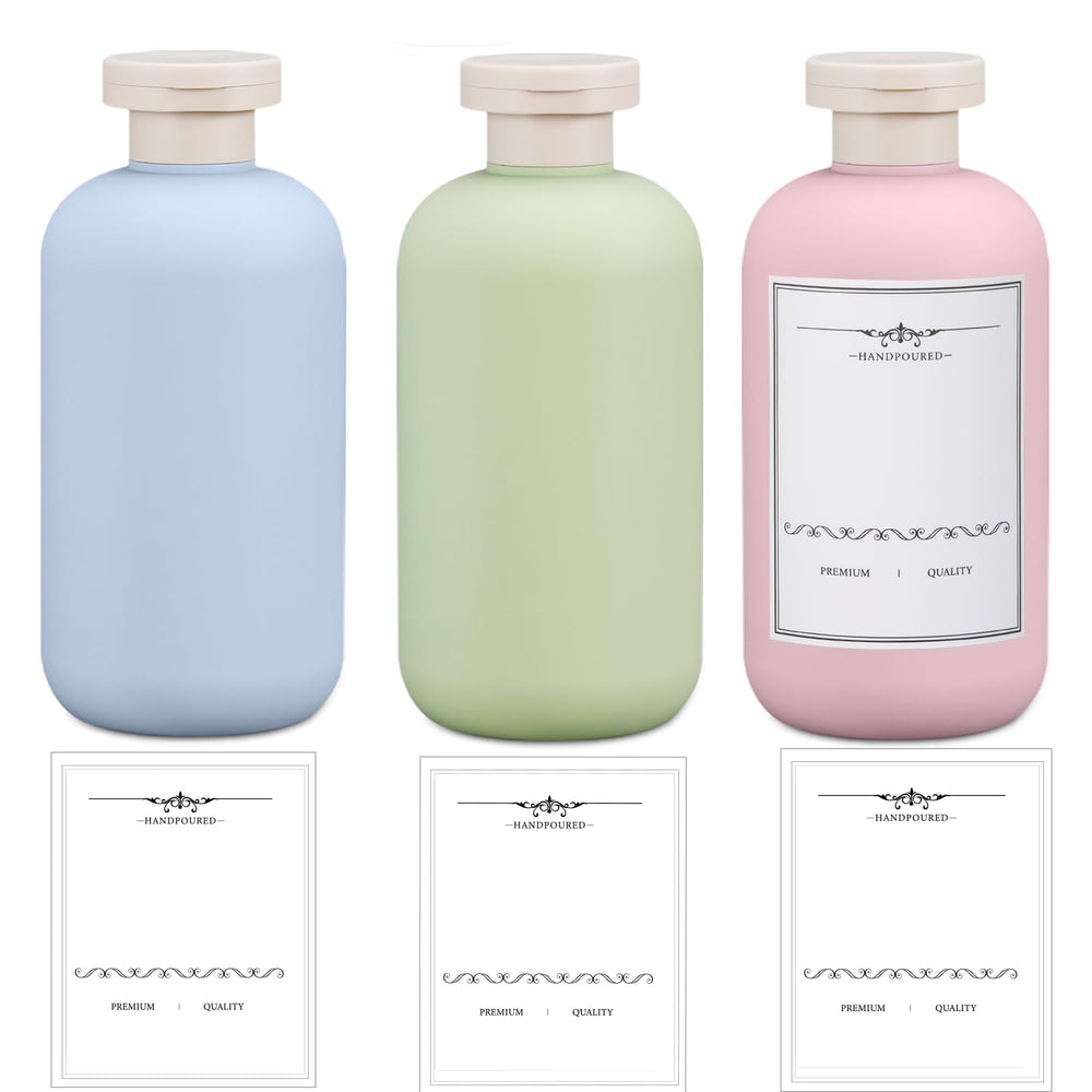 UMETASS 3-pack travel shampoo bottles with flip caps, compact and leak-free.