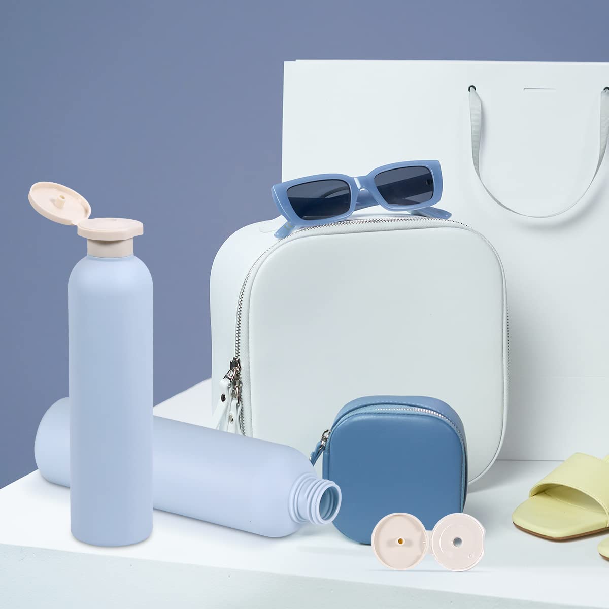 UMETASS bottles use food-grade HDPE and PP lids for durable travel containers