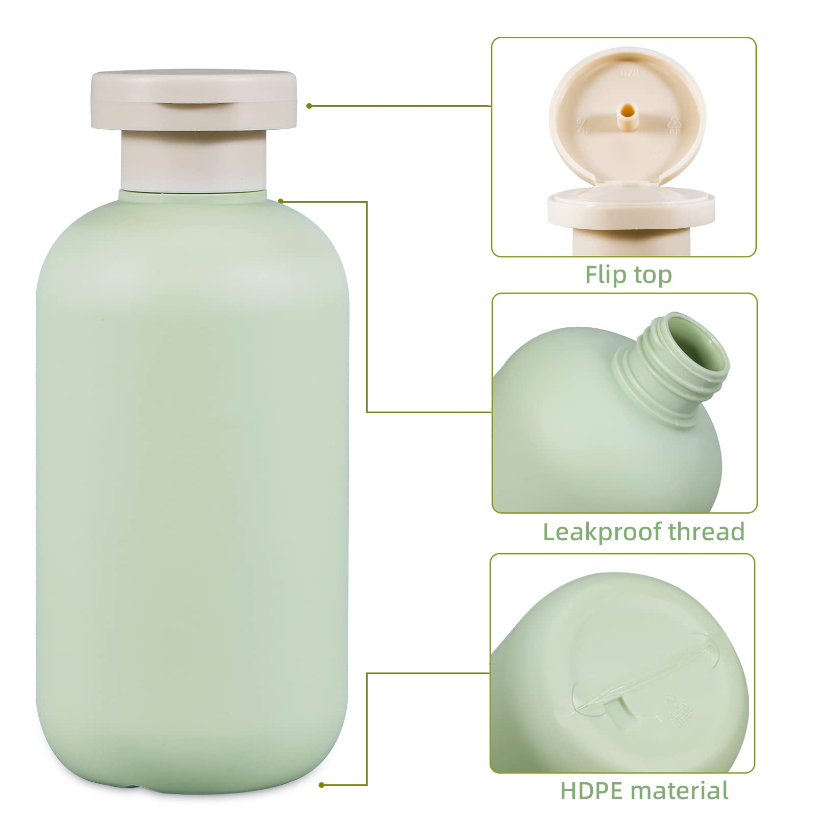 UMETASS two-pack travel bottles display compact, space-saving design
