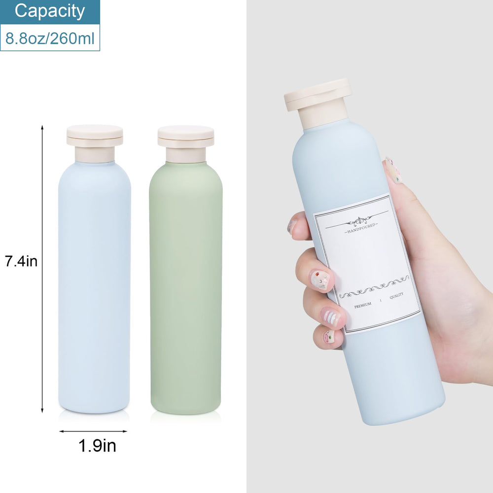 UMETASS refillable squeeze bottles with leakproof caps for secure toiletries