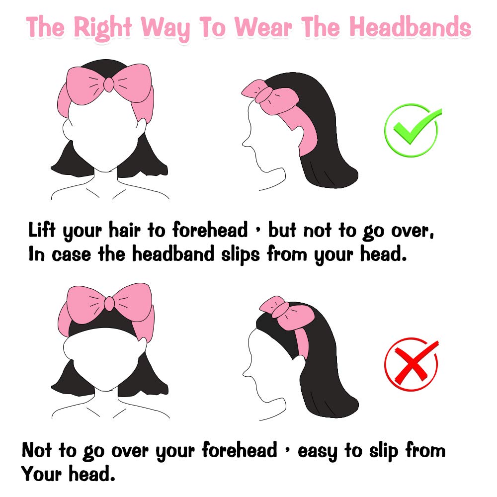 UMIKU eye-catching bow headbands for pamper nights and showers.