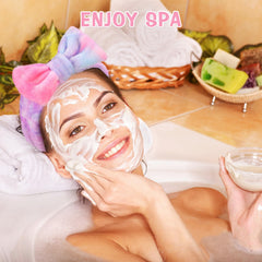 UMIKU banda de cabeza spa con lazo, tejido elástico que se adapta a la mayoría de cabezas.