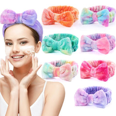 UMIKU banda de cabeza spa con lazo, ideal para mantener el cabello recogido durante el lavado facial.