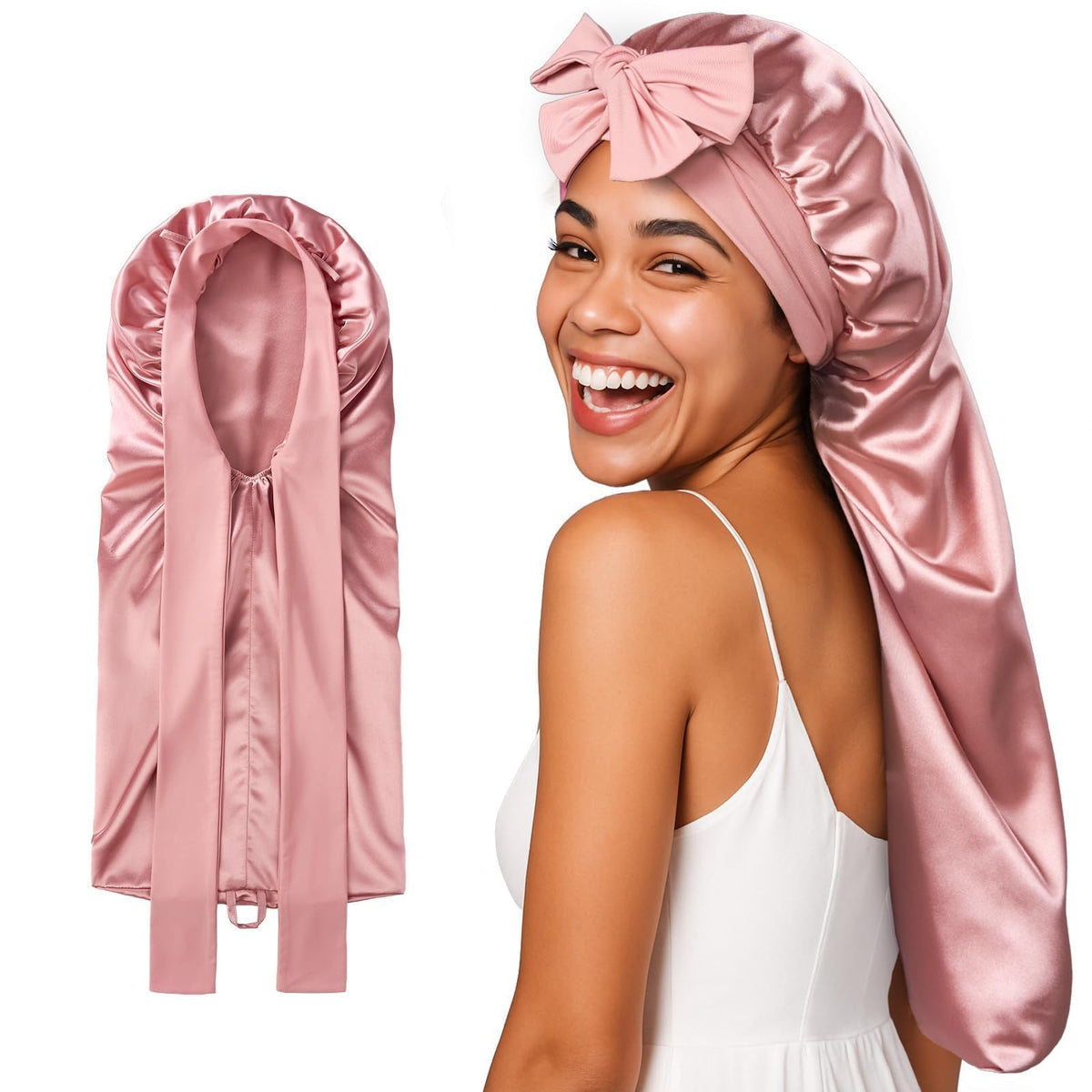 Umisleep silk bonnet for gentle care during sleep, reducing friction