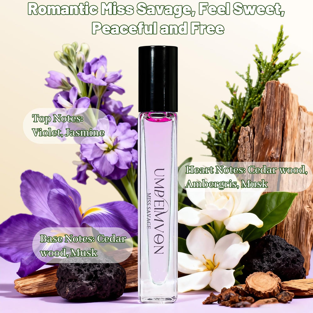 Umpeimvon Marshmallow Blush Miss Savage blend emphasizes cedarwood and jasmine for evenings