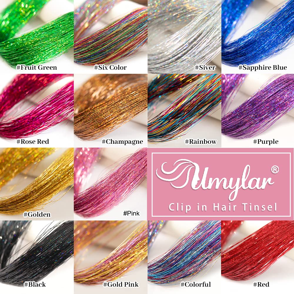 Umylar glitter extensions suit holidays, costumes, and festive events.