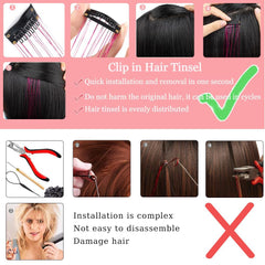 Umylar festival glam tinsel for party-ready hair