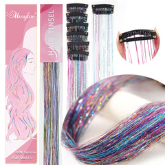 Umylar glitter hair tinsel in 12 colors for versatile festival glam.