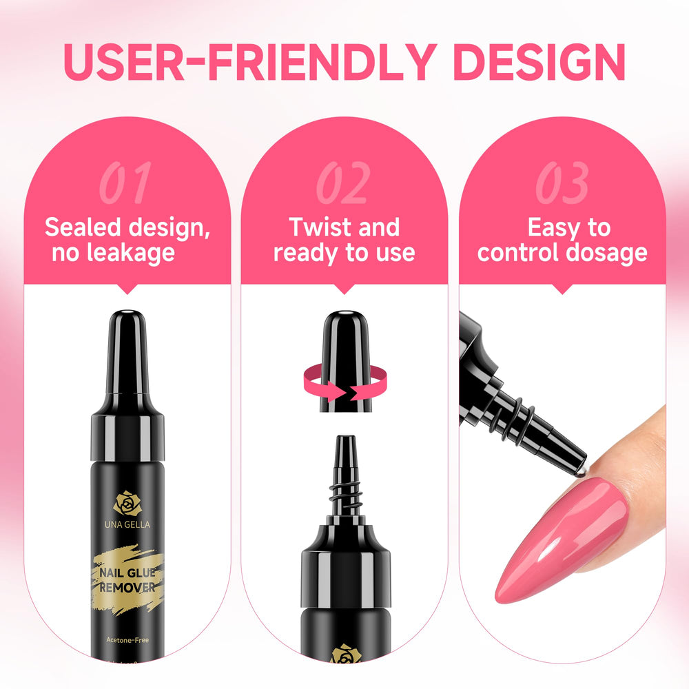 UNA GELLA 12ml twin-pack packaging for on-the-go use