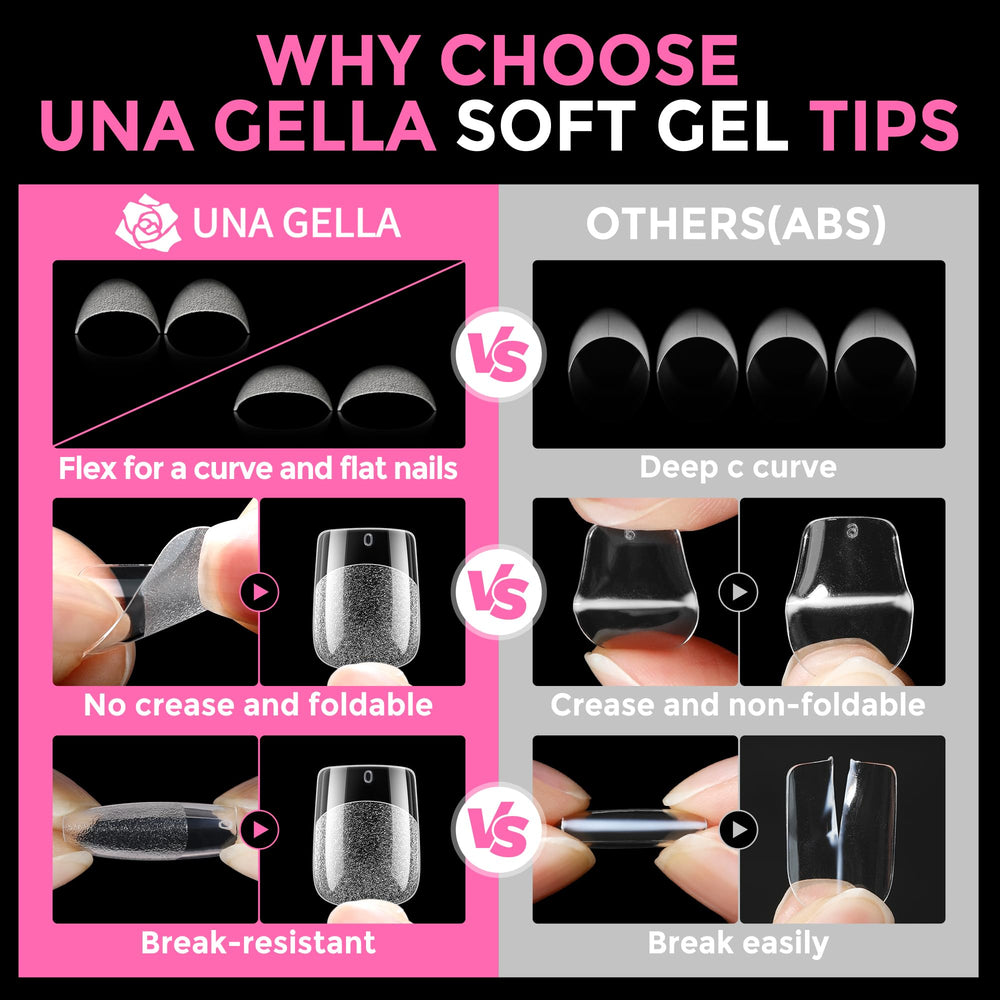 UNA GELLA adhesión suave sin olor, segura para uñas