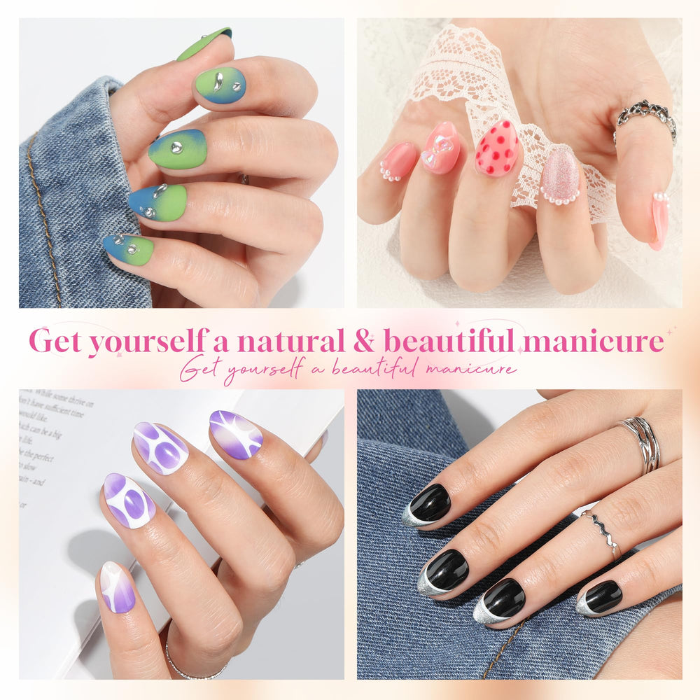 UNA GELLA almond tips with inner matte texture for stronger adhesion