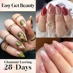 UNA GELLA almond tips 12-sizes size chart helps perfect fit and quick selection.