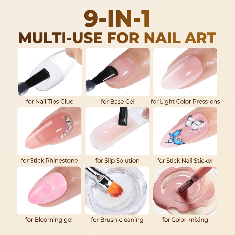 Base coat and blooming art options shown with UNA GELLA