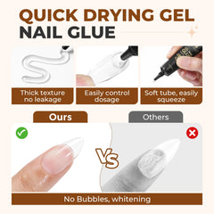 UNA GELLA close-up displays clear formula ideal for transparent tips