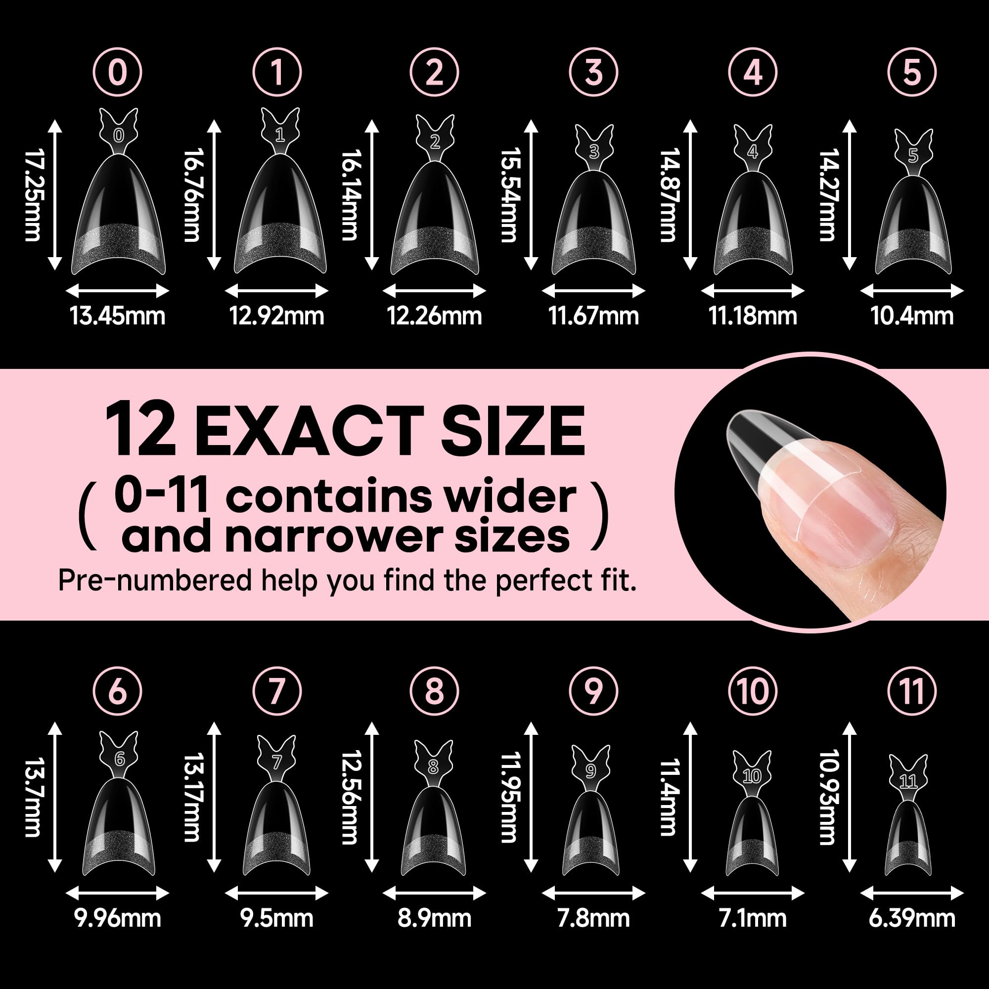 UNA GELLA clear nail tips offer easy removal and long-lasting wear.