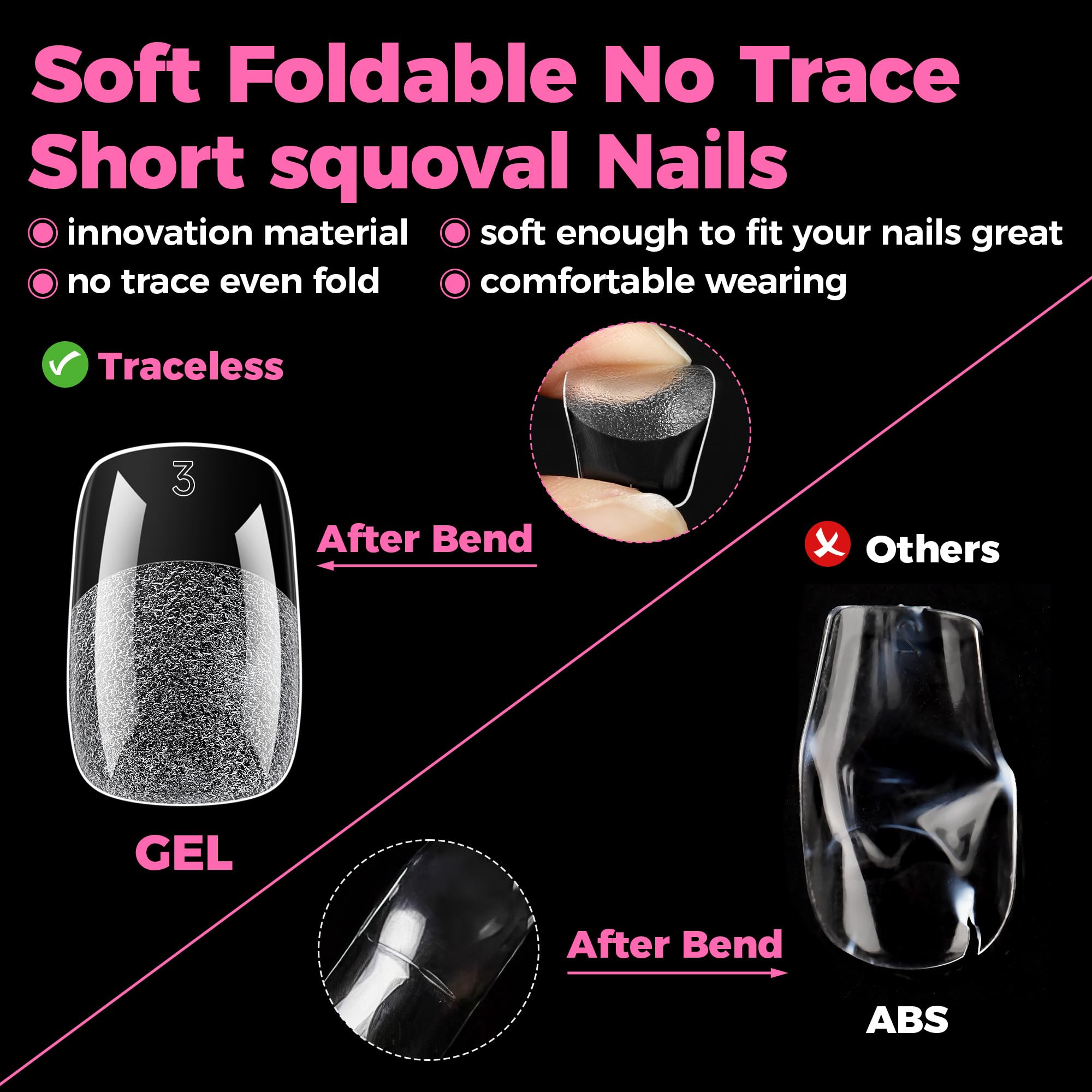 UNA GELLA clear tips provide long-lasting wear up to 28 days.