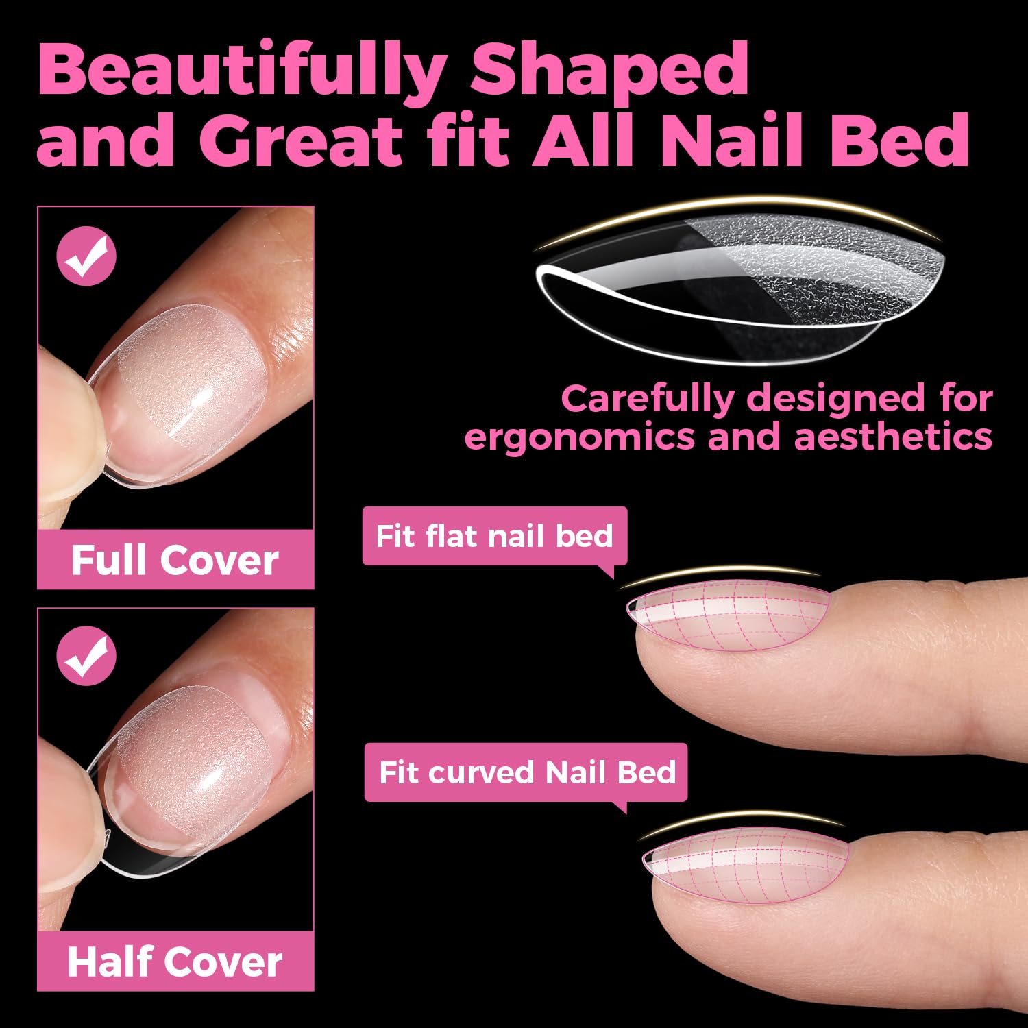 UNA GELLA crystal clear finish shows true color for smooth gel polish results.