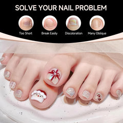 UNA GELLA double-matte finish toe nails minimize glare and lift
