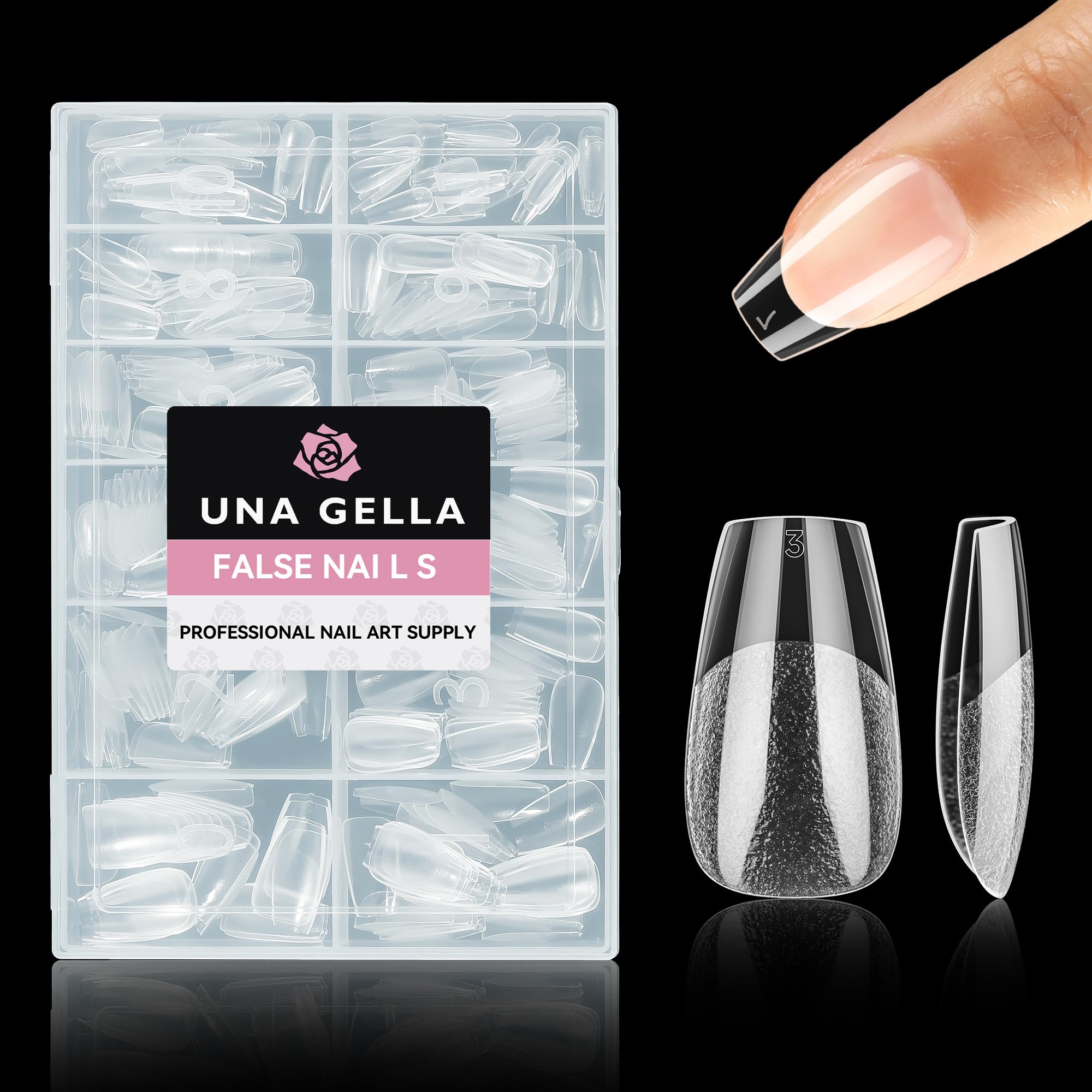 UNA GELLA durable long-wear coffin tips for lasting looks