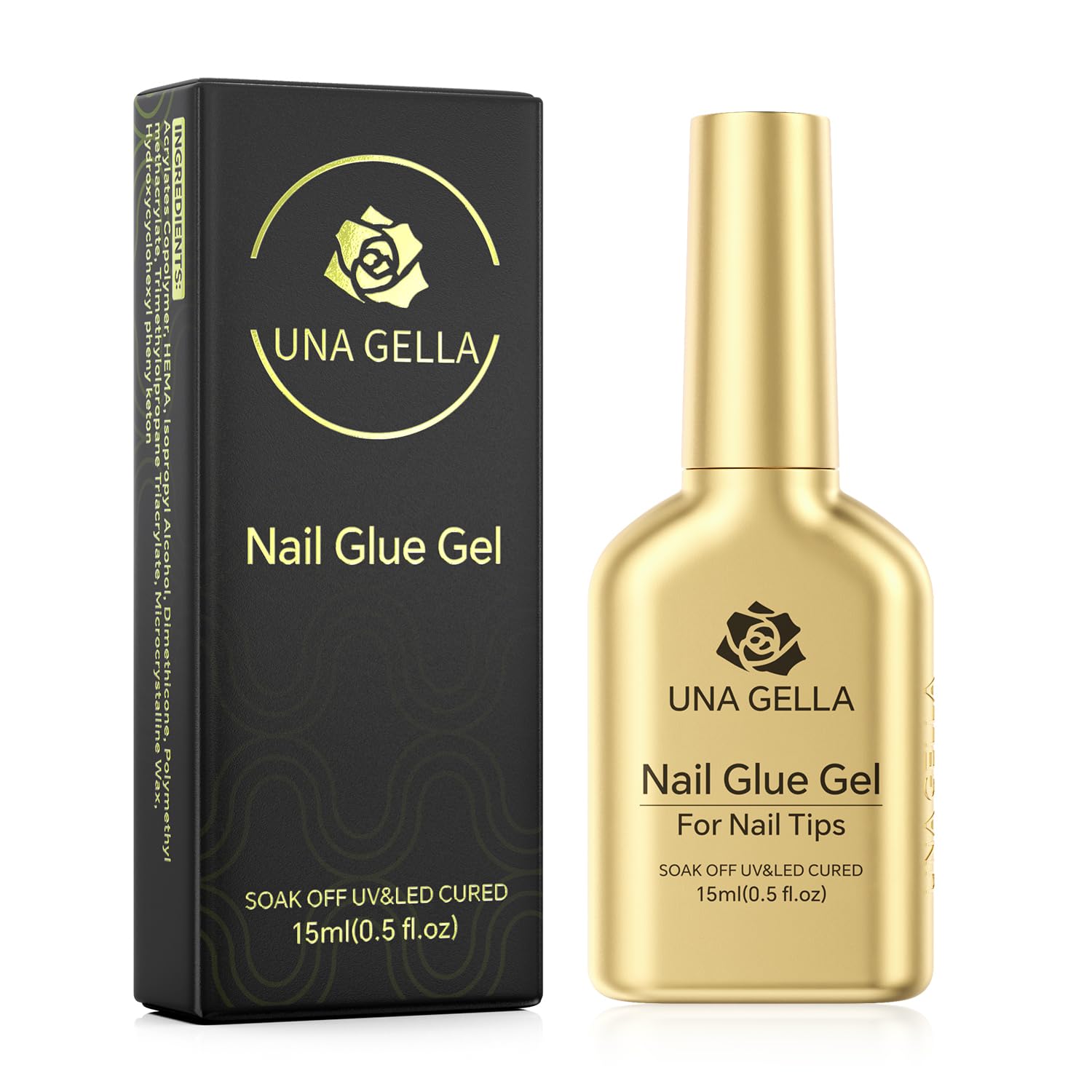 UNA GELLA easy removal soak-off preserves natural nails.