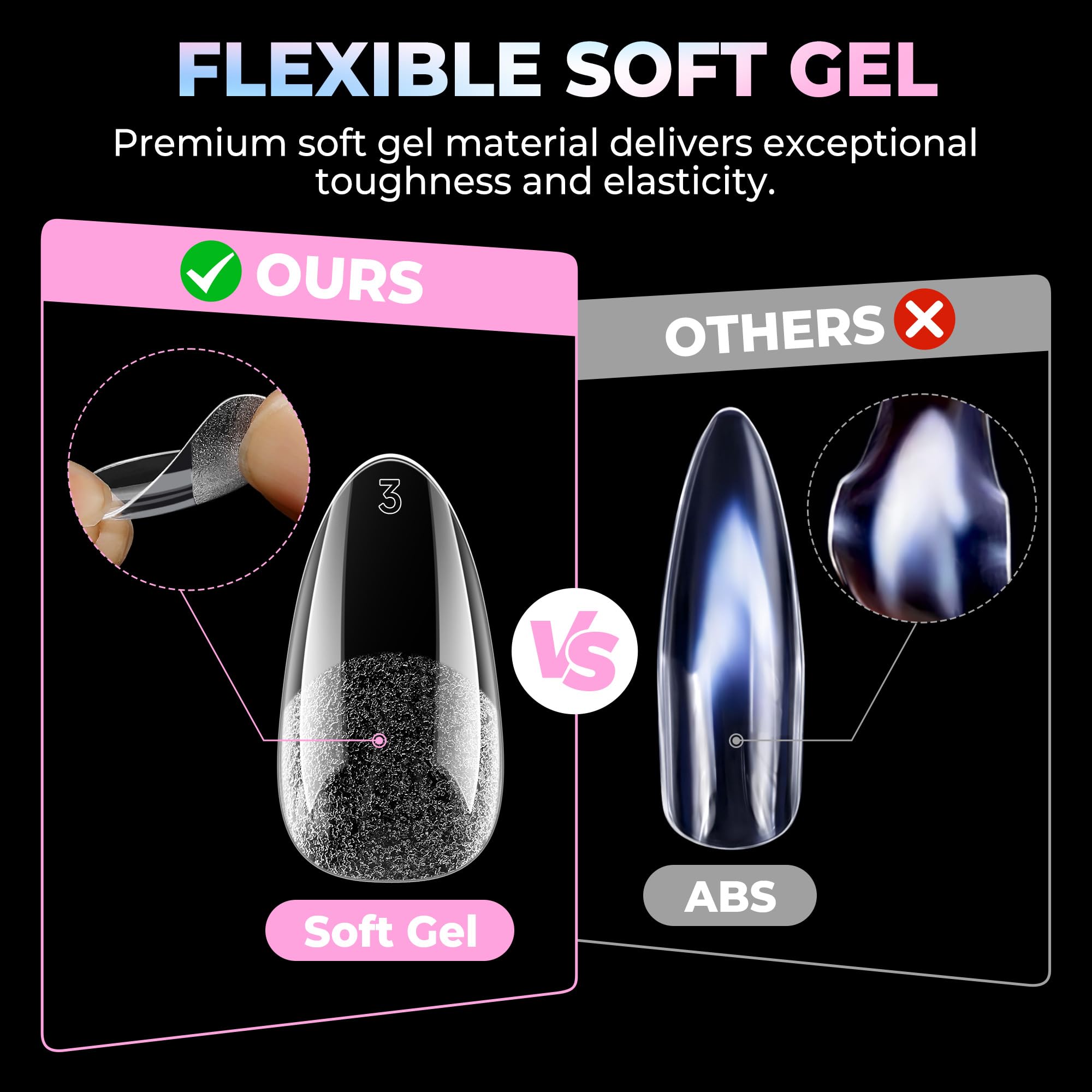 UNA GELLA extensiones uñas 15 tallas completas, ajuste personalizado
