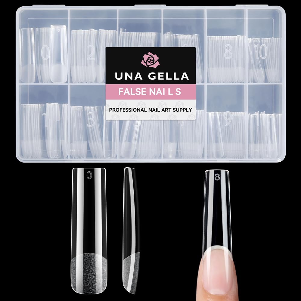 UNA GELLA extensiones uñas cuadradas XXL cobertura total para acabado liso.