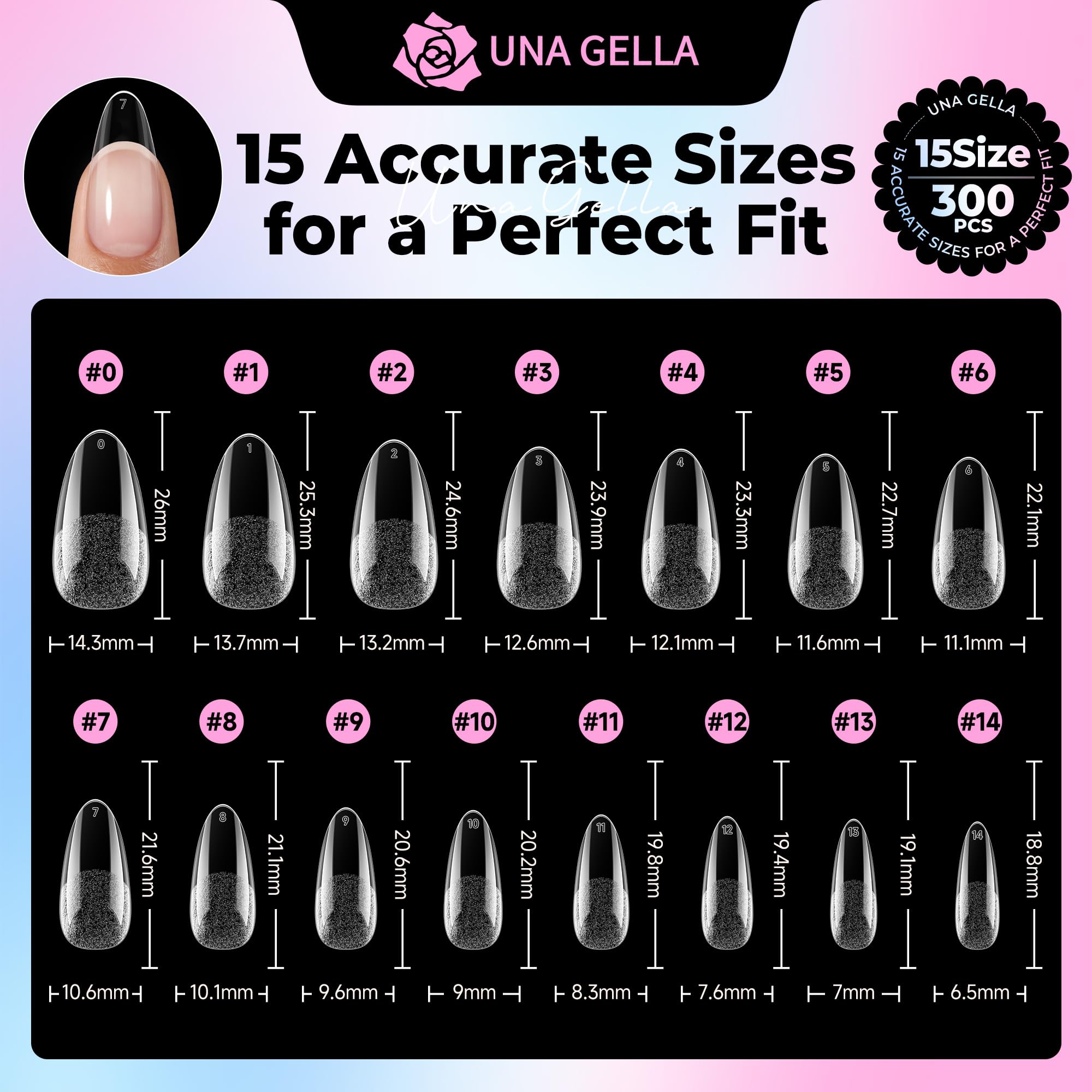 UNA GELLA extensiones uñas uso diario, ajuste cómodo
