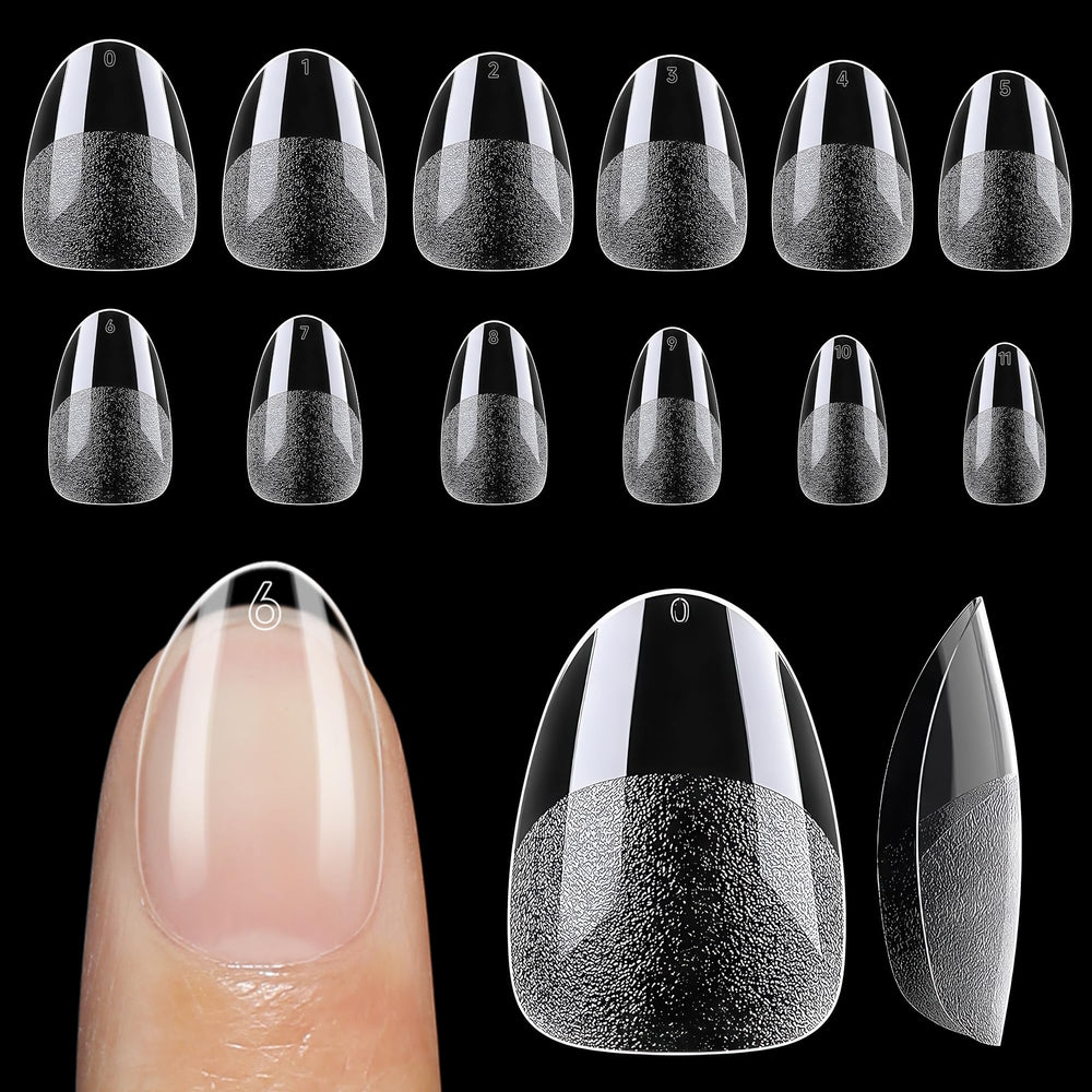 UNA GELLA extra short almond nail tips pack for quick DIY extensions