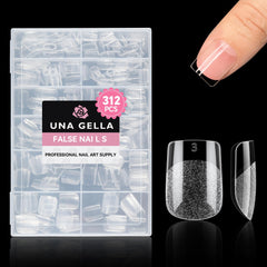 UNA GELLA extra-short square tips with inner matte for strong adhesion