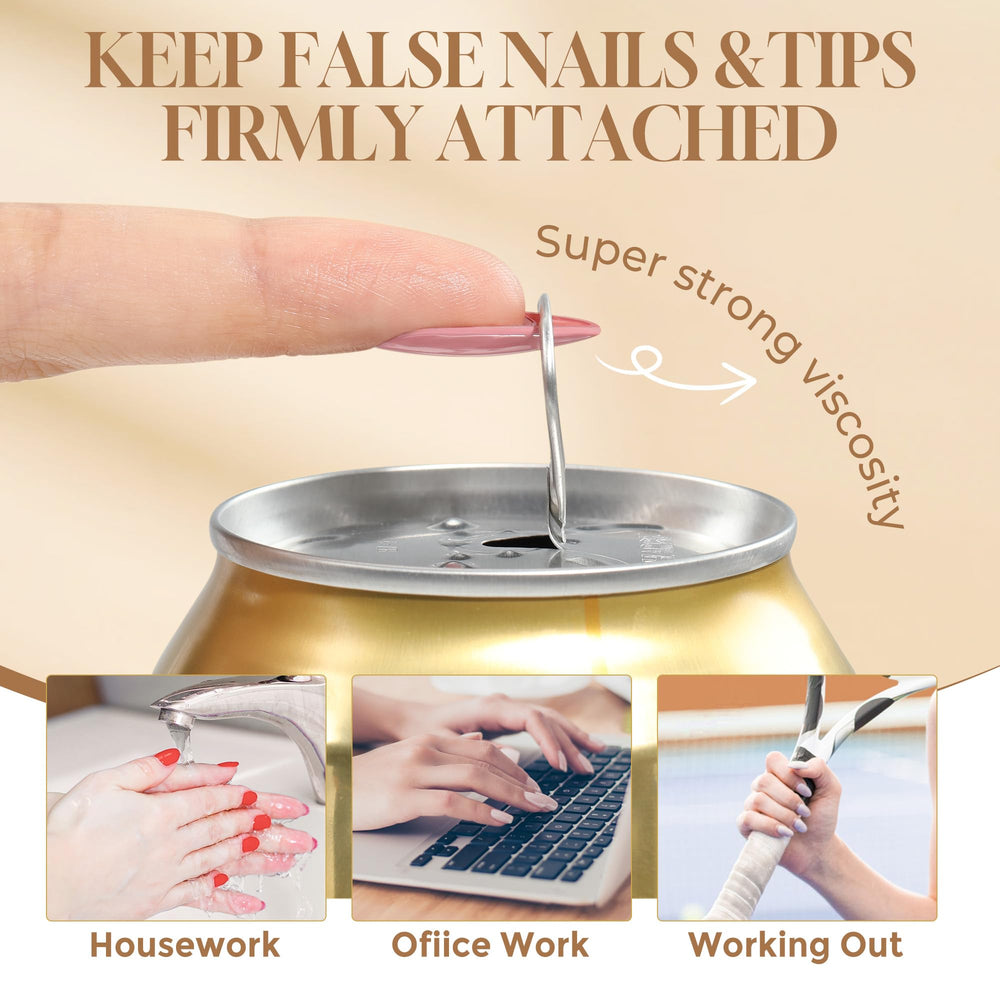 UNA GELLA finished nails with strong adhesion and lasting wear.