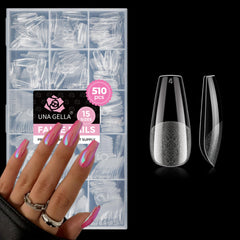 UNA GELLA extensiones de gel suave en forma ataud mediana para uñas