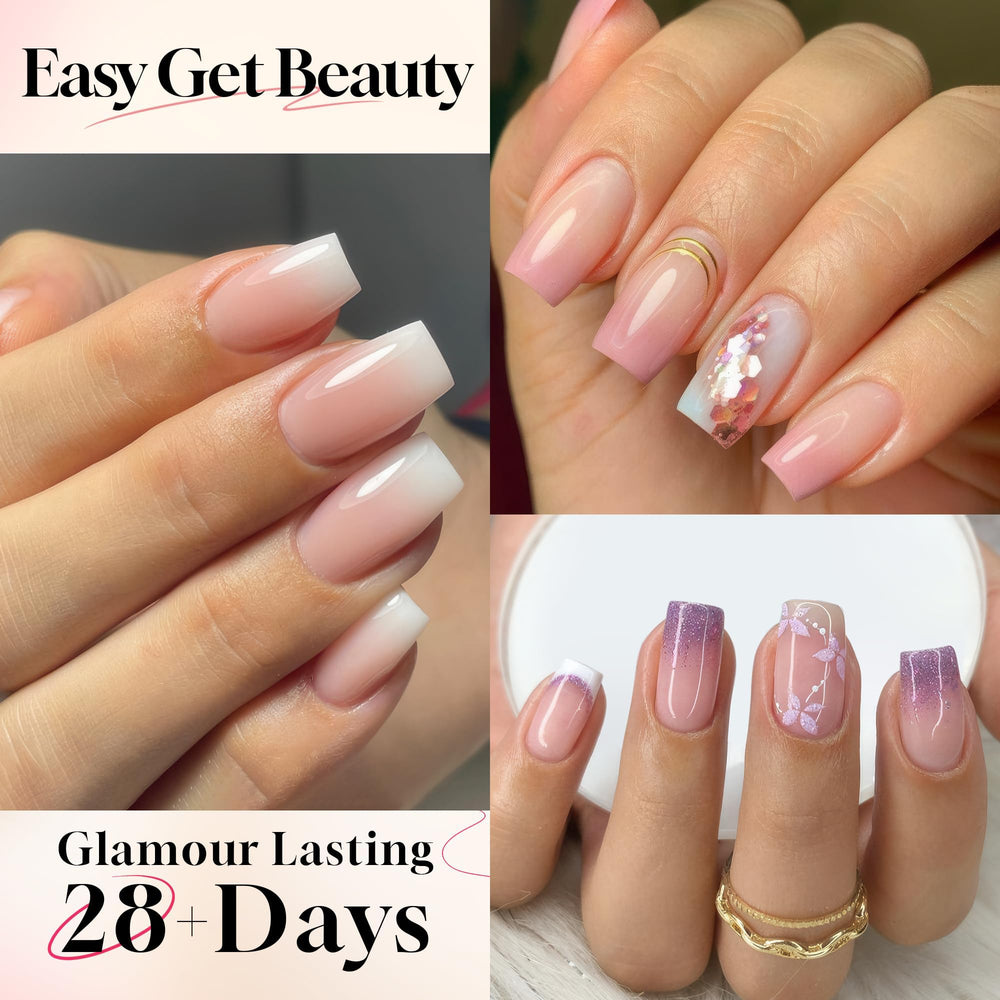 UNA GELLA half-cover nails with matte finish for salon-ready look