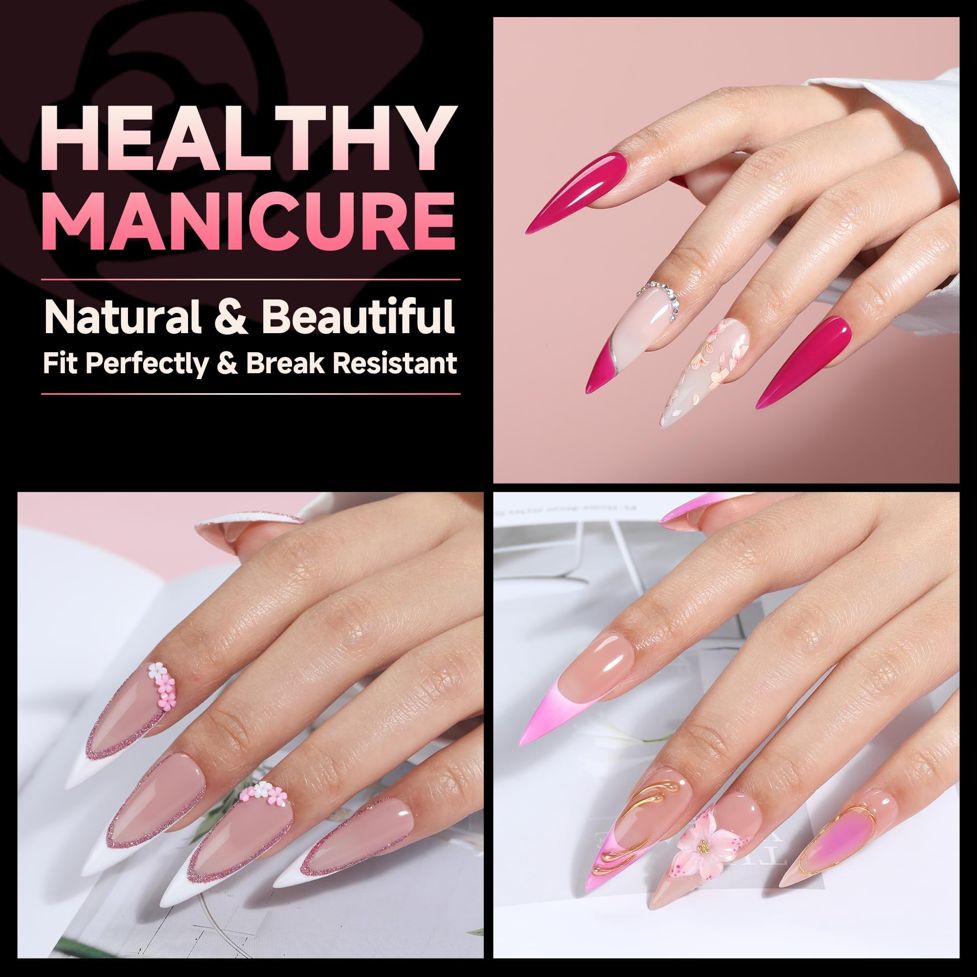 UNA GELLA half-matte interior nails for secure adhesion and clean surfaces.