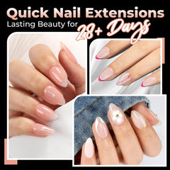 UNA GELLA inner deep matte texture enhances nail glue adhesion.