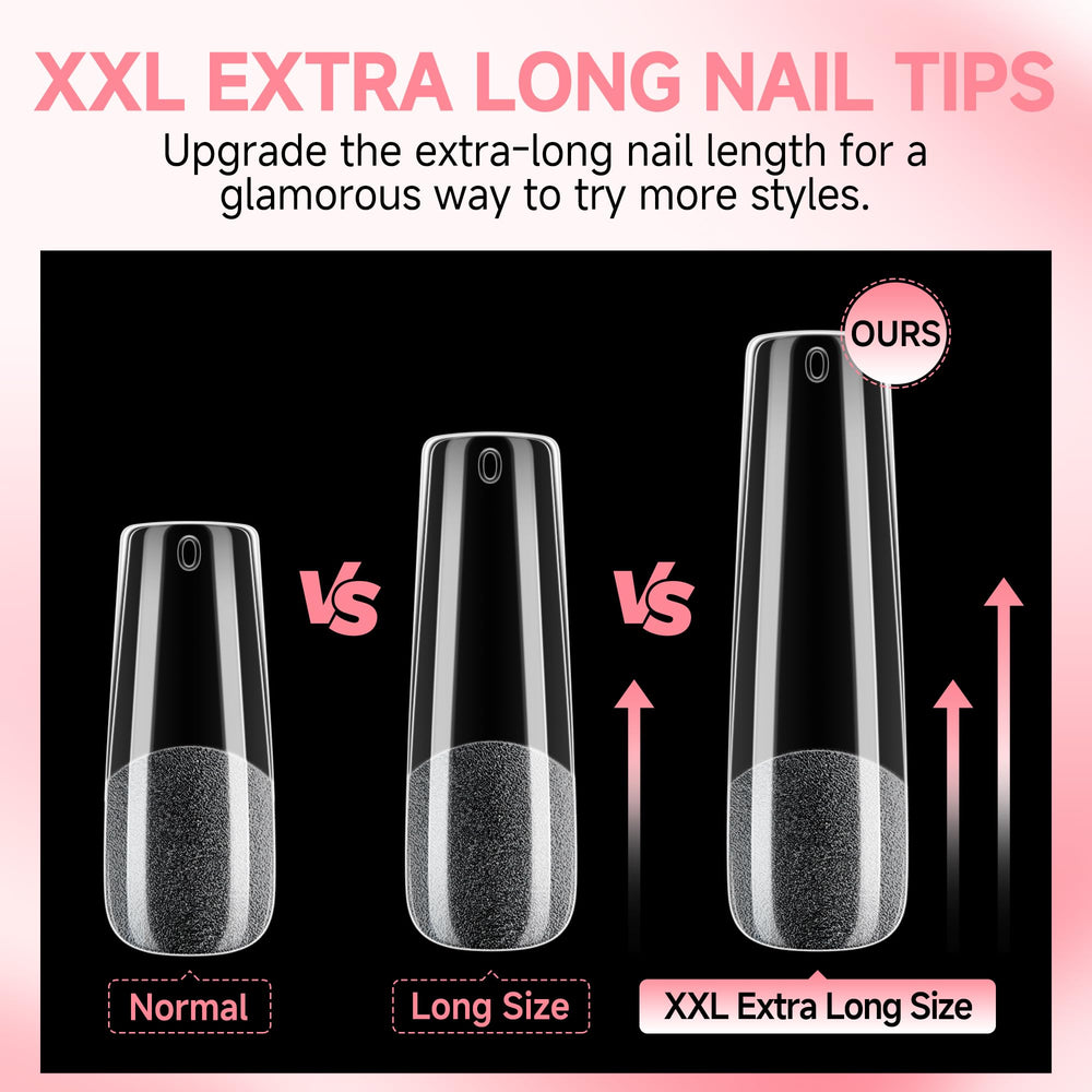 UNA GELLA kit 216 piezas para crear uñas de salón en casa.