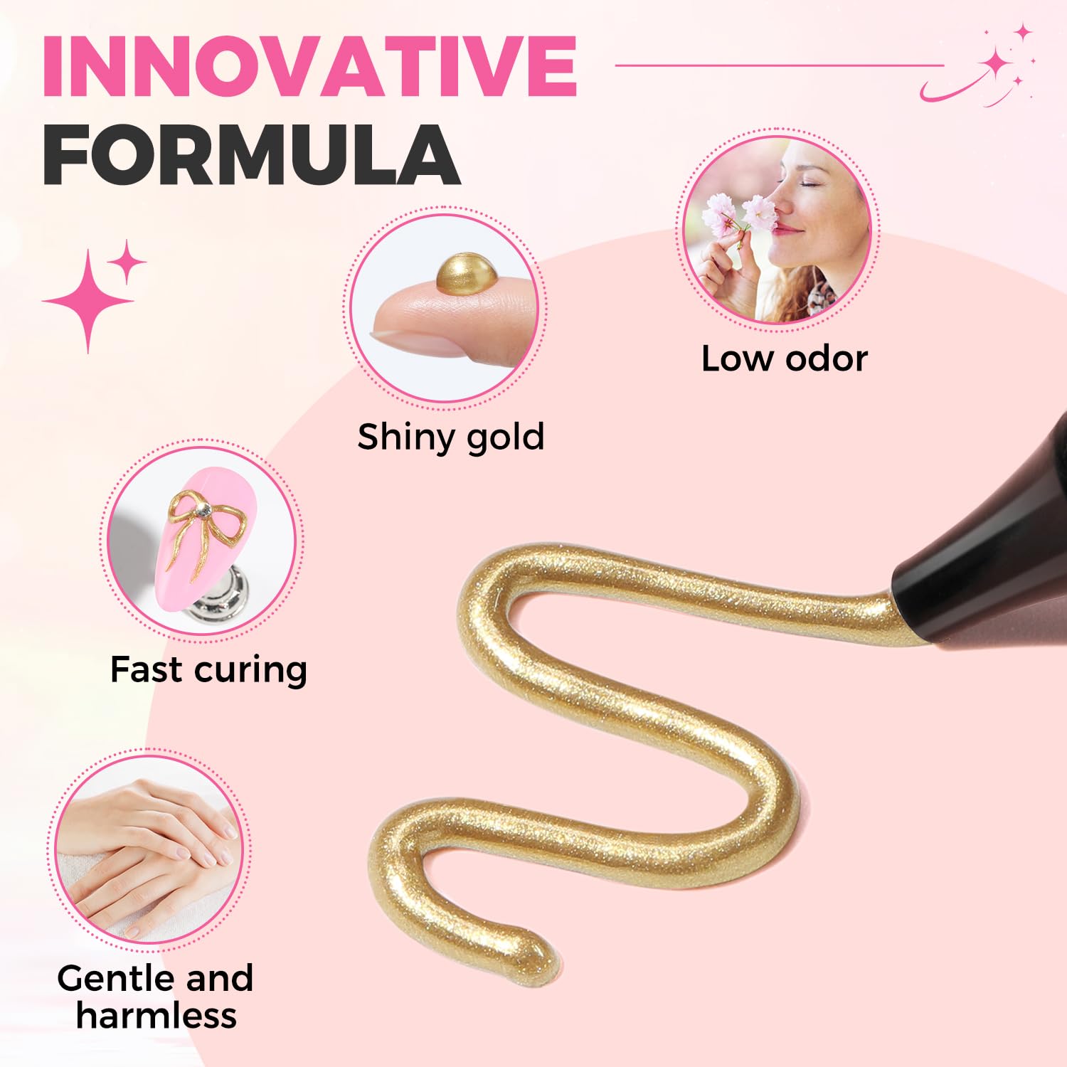 UNA GELLA lamp-curing in 30–60 seconds for quick sculpting