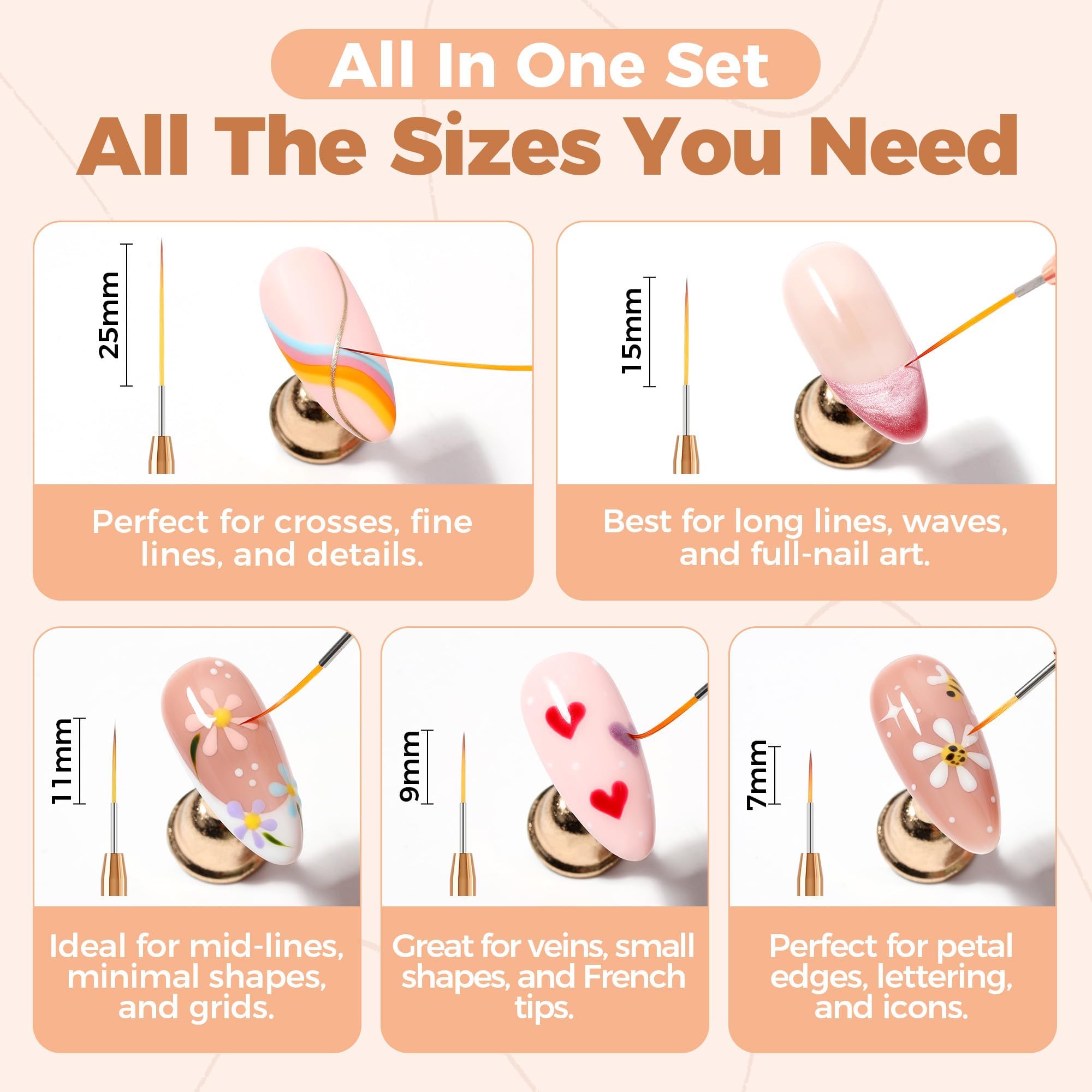 UNA GELLA 11mm brush enabling delicate curves and floral accents