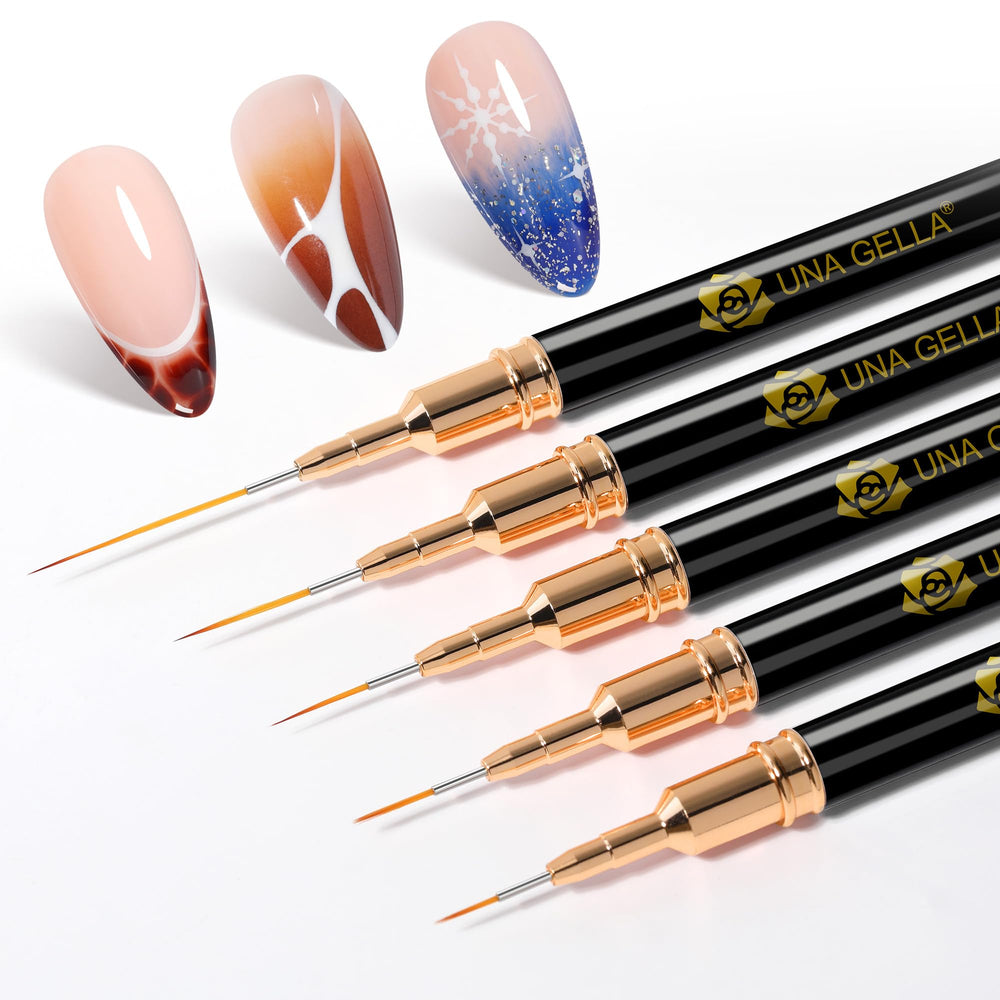 UNA GELLA metallic nail art brush 7mm for precise gel lines and tight details