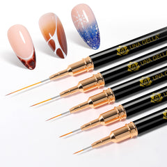 UNA GELLA metallic nail art brush 7mm for precise gel lines and tight details