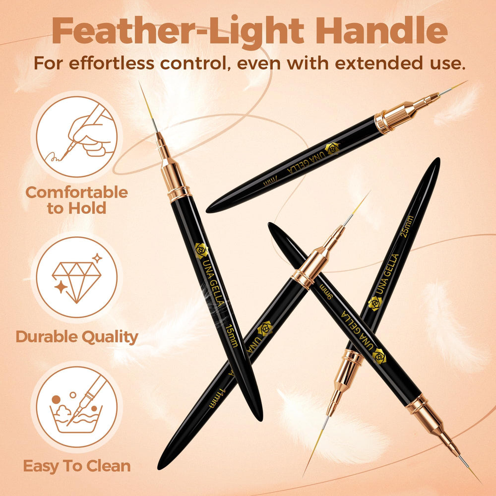 UNA GELLA brush set packaging shows professional tools