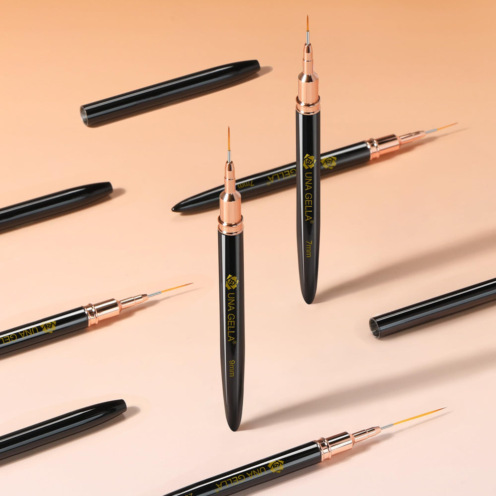 UNA GELLA metallic grip brush highlights ergonomic design for steady control