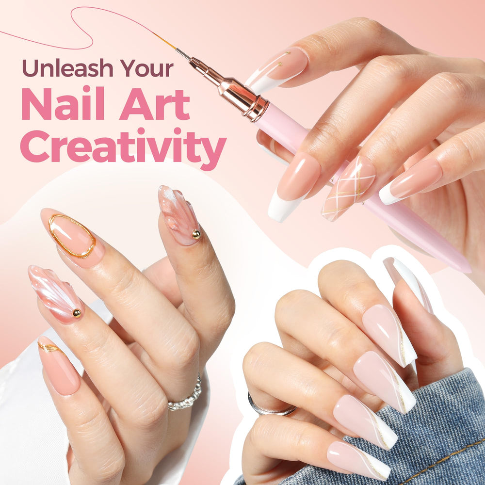 UNA GELLA 9mm brush for clean, sharp lines in gel art.
