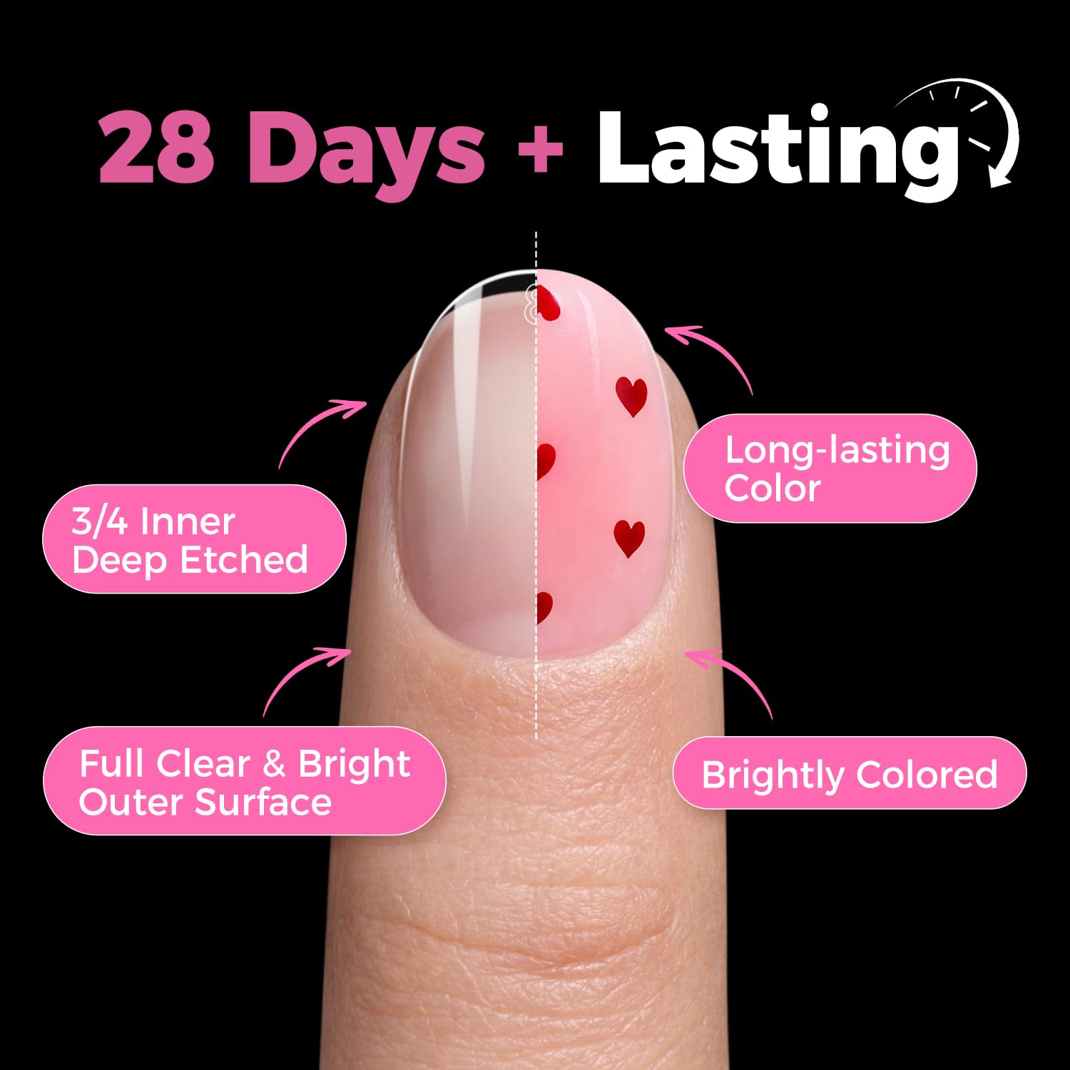 UNA GELLA nail extension tips ideal for DIY projects or professional use.