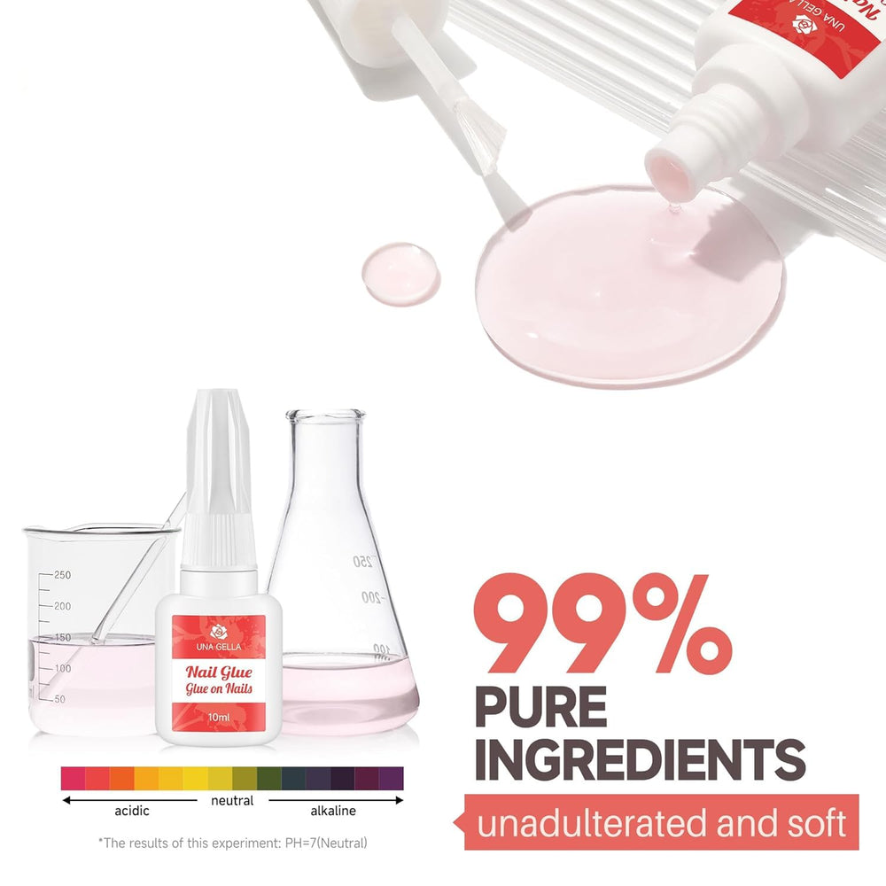 UNA GELLA no-leak bottle top keeps glue application clean.
