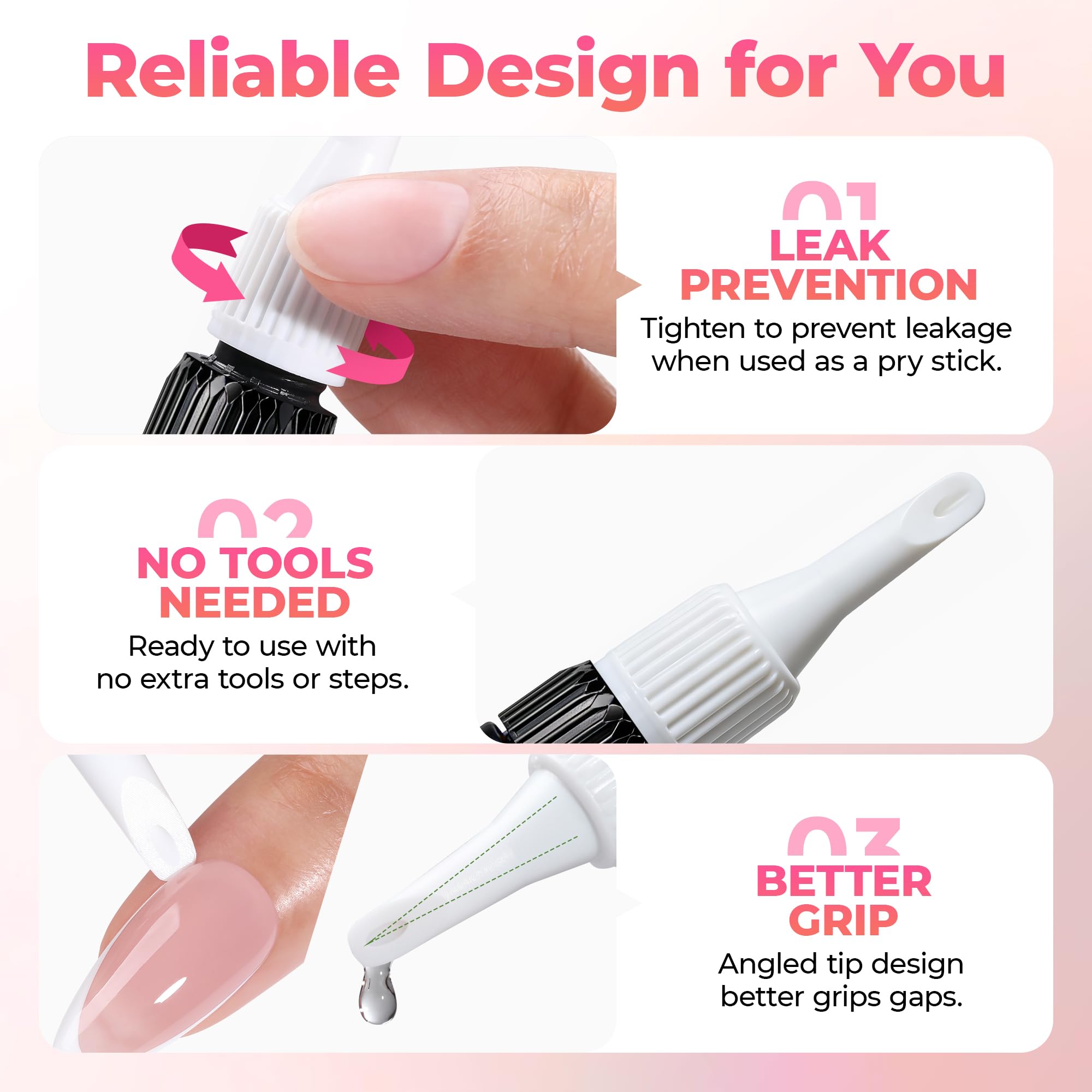 UNA GELLA acetone-free formula with Vitamin E helps nourish nails after removal.